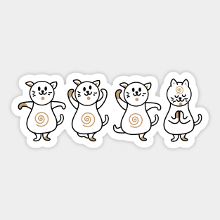 yoga cat Sticker